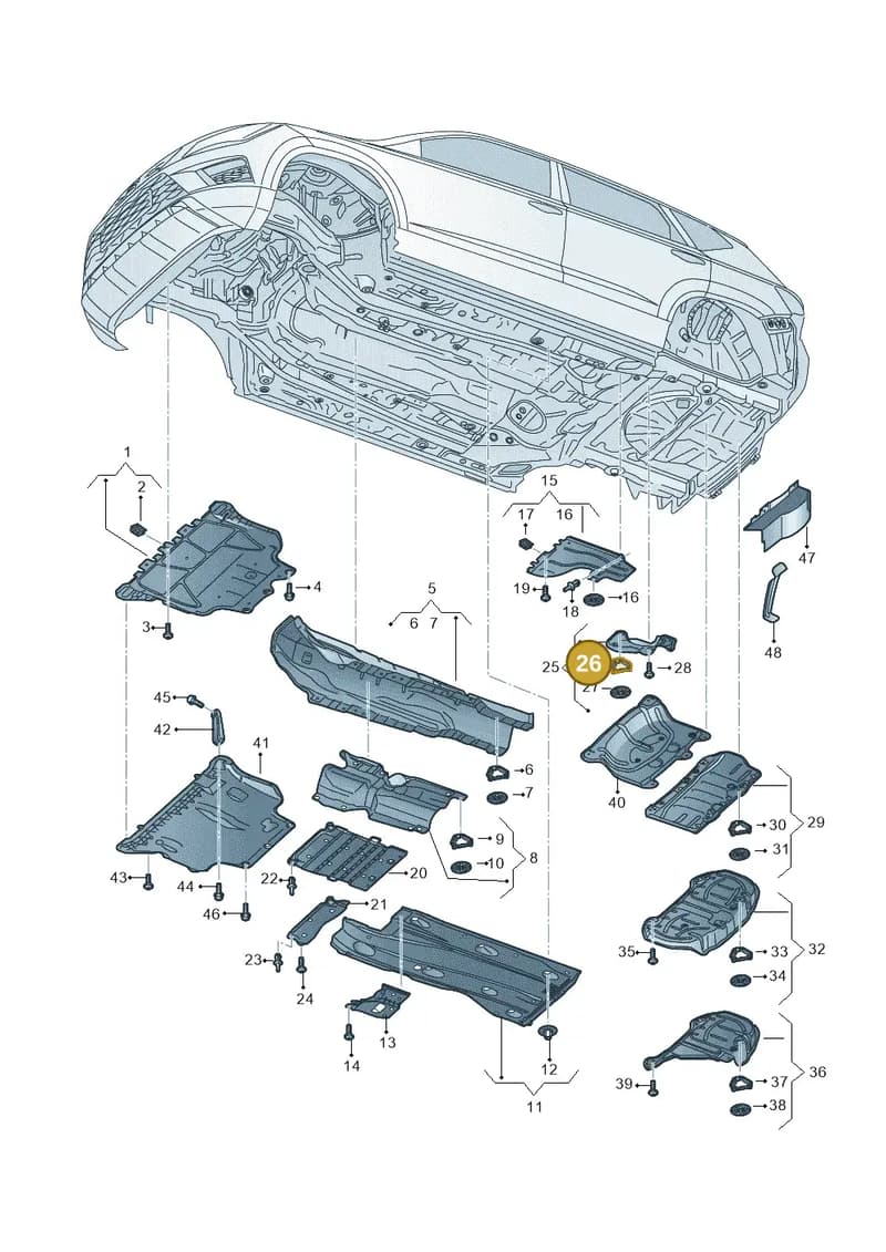 57A825208 — Skoda Karoq (2017-2023) diagram 834825000, position 26