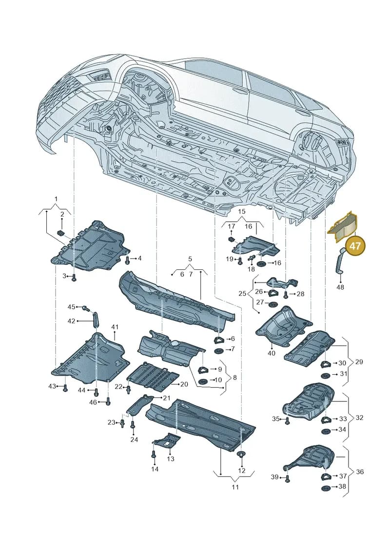 57A825506 — Skoda Karoq (2017-2023) diagram 834825000, position 47
