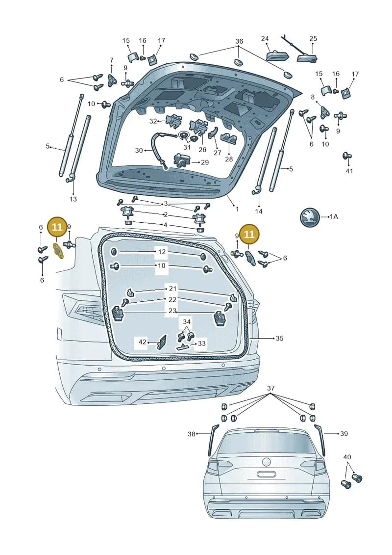 57A827851E — Skoda Karoq (2017-2023) diagram 834827000, position 11