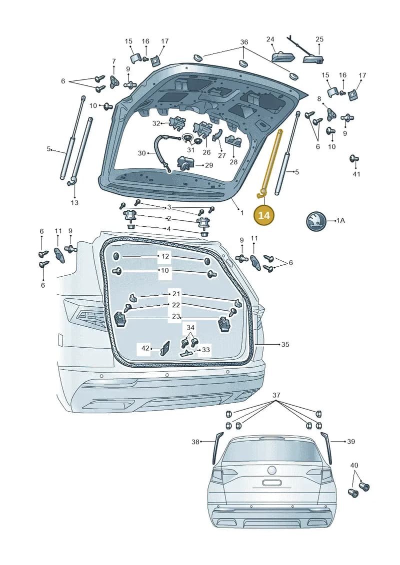 57A827852C — Skoda Karoq (2017-2023) diagram 834827000, position 14
