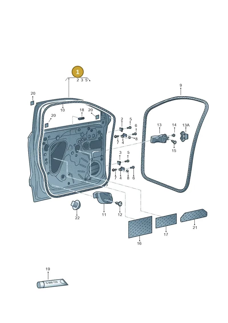 57A831052A — Skoda Karoq (2017-2023) diagram 834831000, position 1