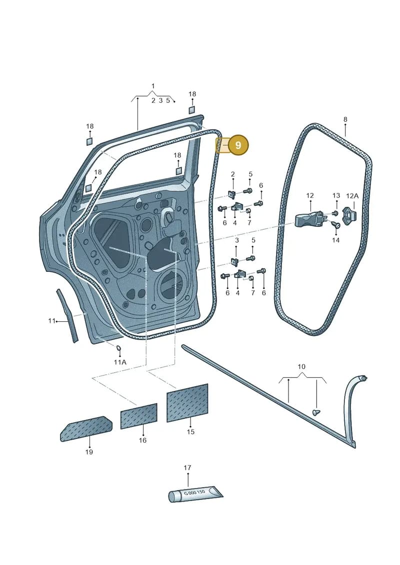 57A839912B5AP — Skoda Karoq (2017-2023) diagram 834833000, position 9