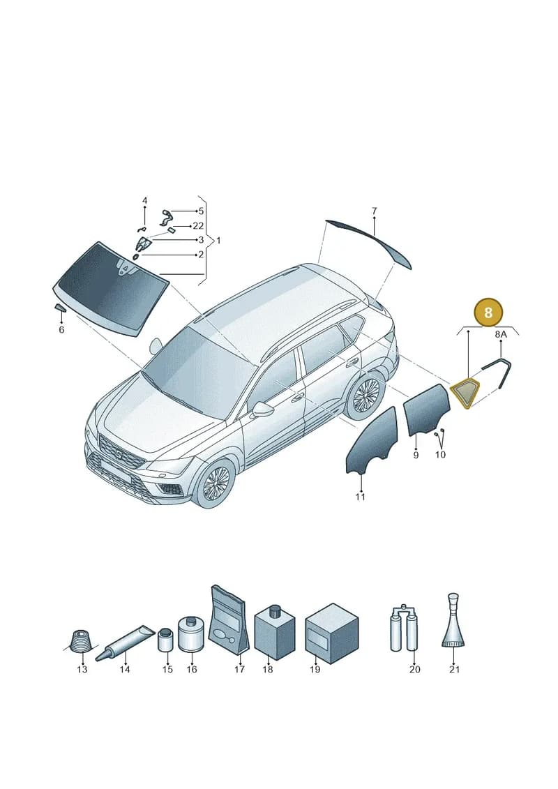 57A845298MNVB — Skoda Karoq (2017-2023) diagram 893845000, position 8