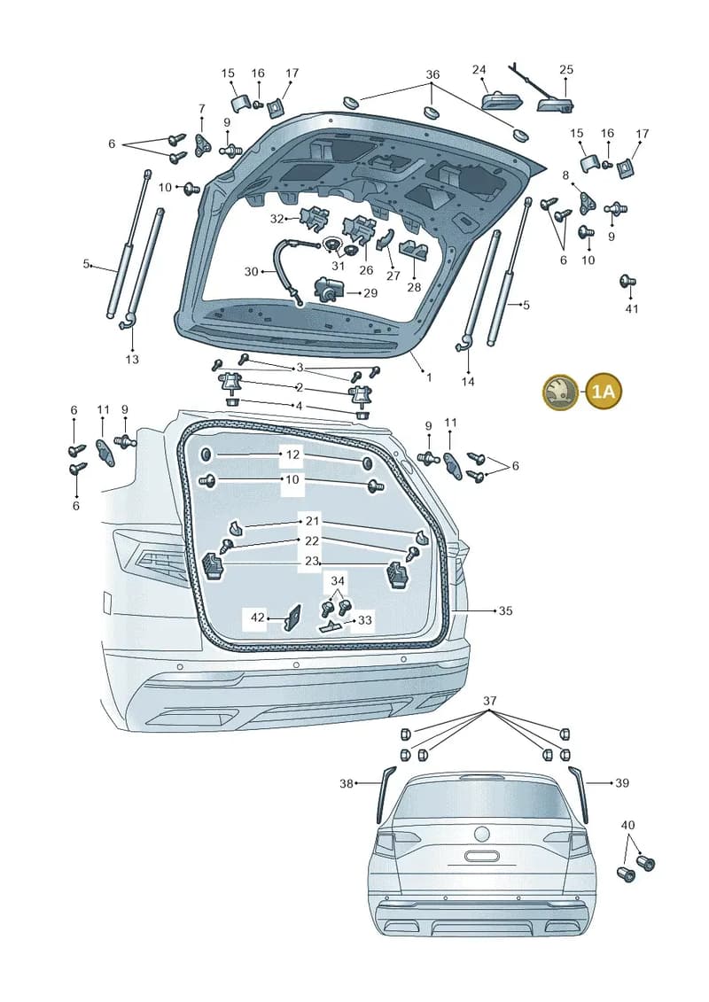 57A853621A — Skoda Karoq (2017-2023) diagram 834827000, position 1A