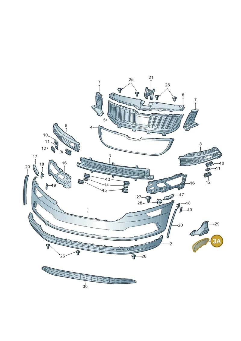 57A8537939B9 — Skoda Karoq (2017-2023) diagram 834807000, position 3A