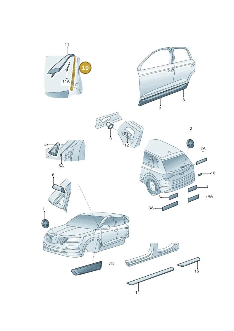 57A854542 — Skoda Karoq (2017-2019) diagram 433853000, position 10