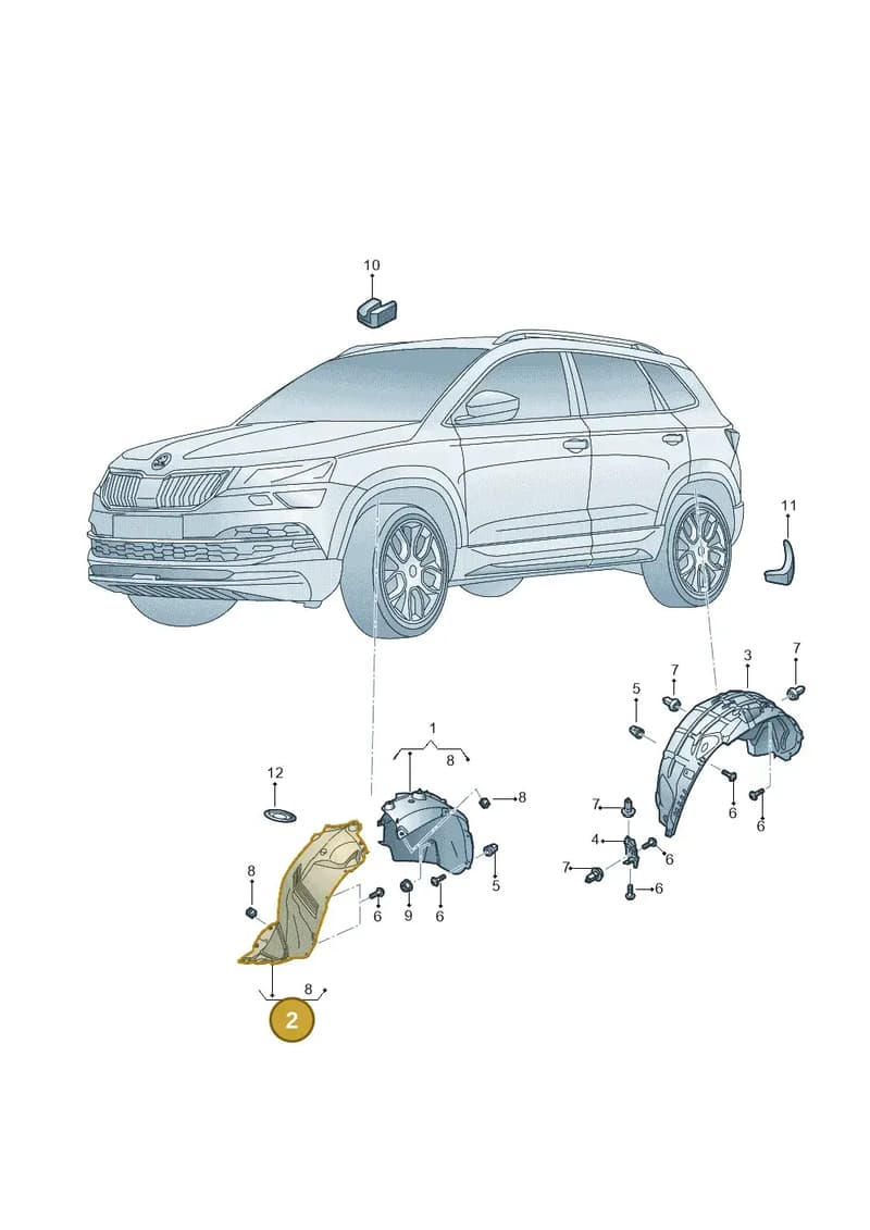 57A854815B — Skoda Karoq (2017-2023) diagram 834821050, position 2