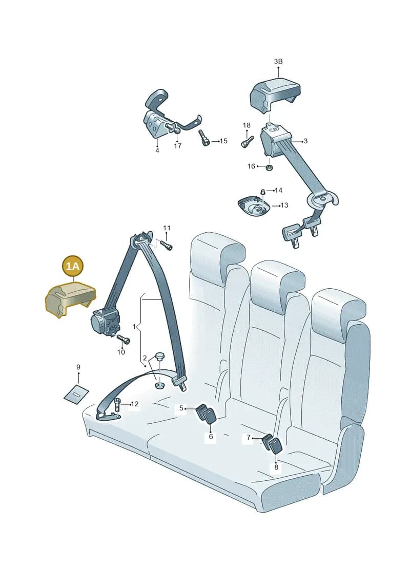 57A857865A — Skoda Karoq (2017-2023) diagram 834857750, position 1A