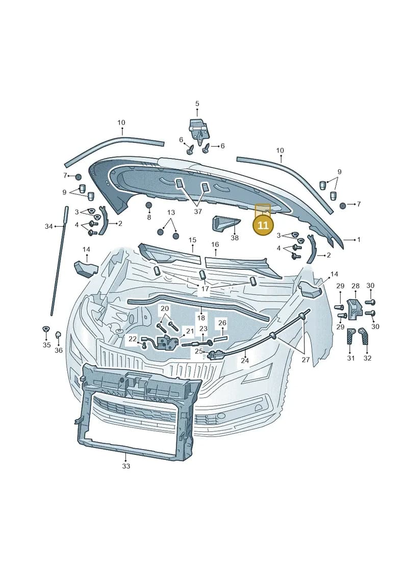 57A863831 — Skoda Karoq (2017-2023) diagram 834823000, position 11