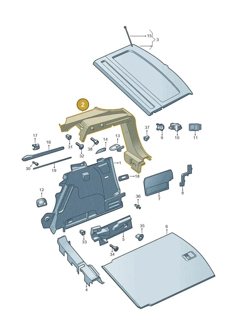 57A867761K9B9 — Skoda Karoq (2017-2023) diagram 834867800, position 2