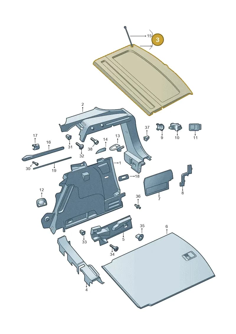 57A867769C6V0 — Skoda Karoq (2017-2023) diagram 834867800, position 3
