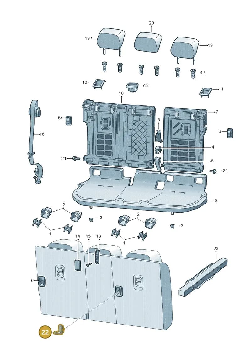 57A867785A9B9 — Skoda Karoq (2017-2023) diagram 834000340, position 22