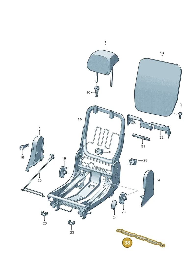 57A885538 — Skoda Karoq (2017-2023) diagram 834000090, position 38