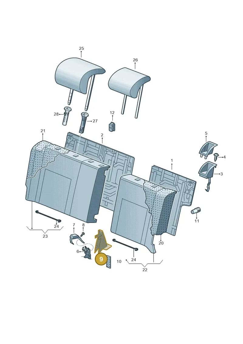 57A88619782V — Skoda Karoq (2017-2019) diagram 672885700, position 9