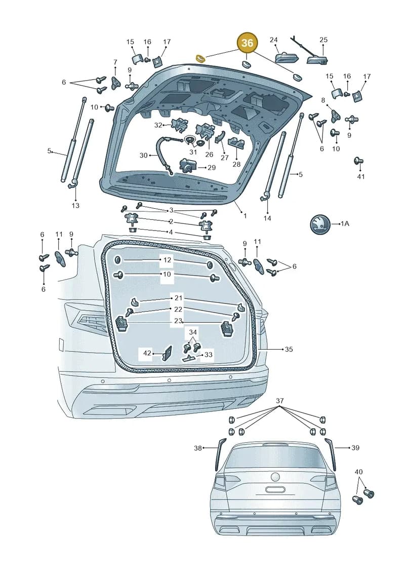 57A898021 — Skoda Karoq (2017-2023) diagram 834827000, position 36