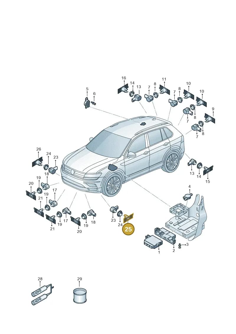 57A919487C — Skoda Karoq (2017-2023) diagram 804919500, position 25
