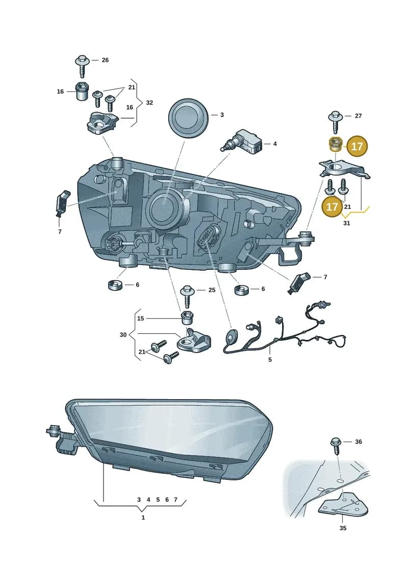 57A941141 — Skoda Fabia (2021-2022) diagram 6vn941000, position 17