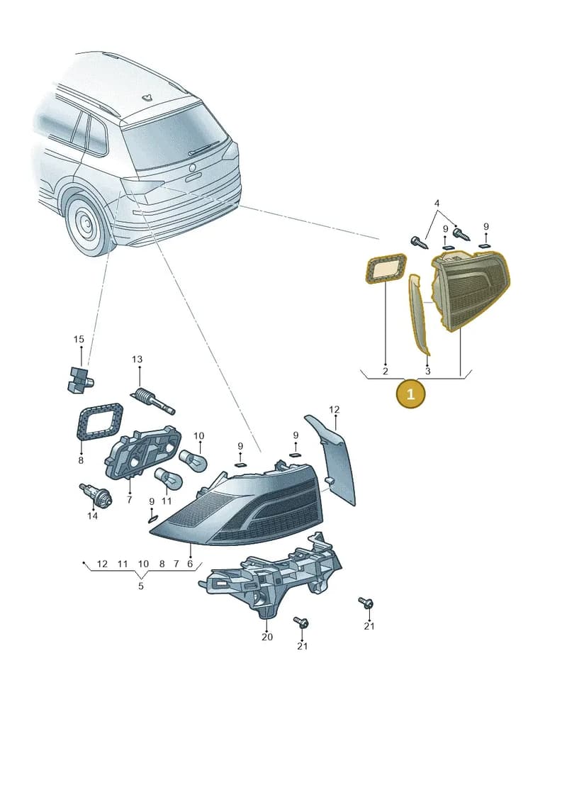 57A945307D — Skoda Karoq (2017-2023) diagram 834945000, position 1