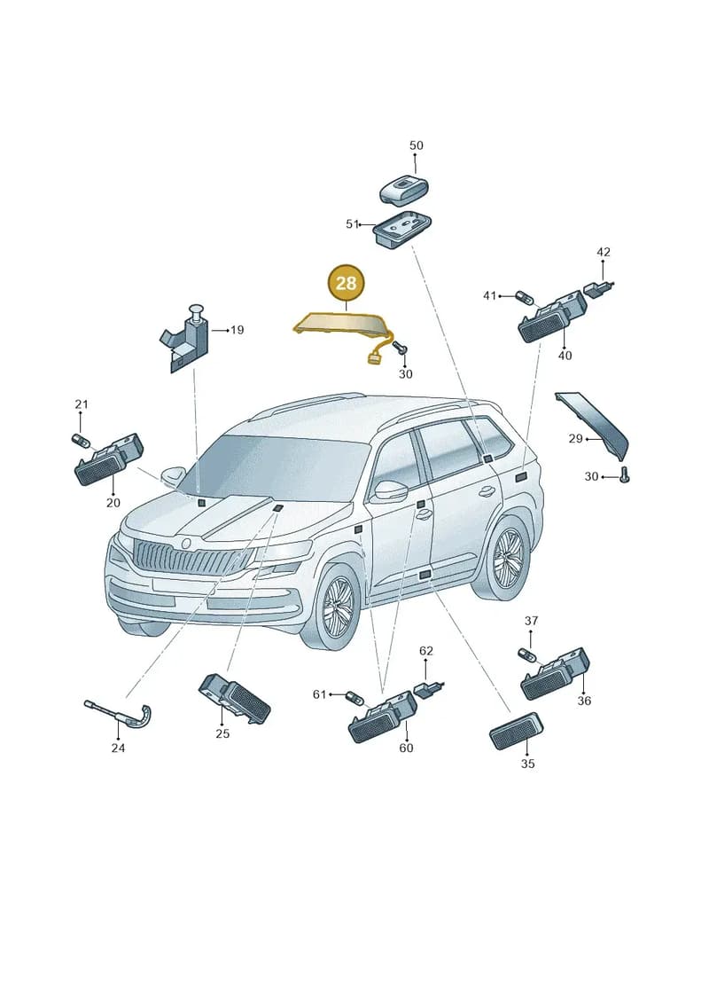 57A945702A — Skoda Karoq (2017-2023) diagram 834947010, position 28