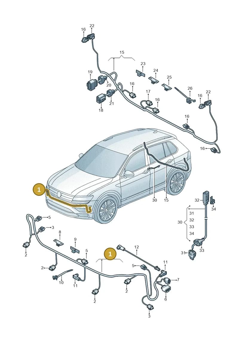 57A971095N — Skoda Karoq (2017-2023) diagram 884971900, position 1