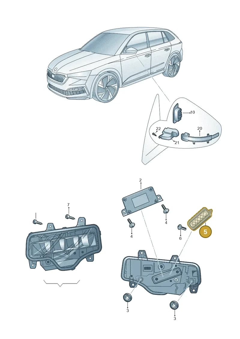 57A998295 — Skoda Octavia (2019-2022) diagram 585941040, position 5