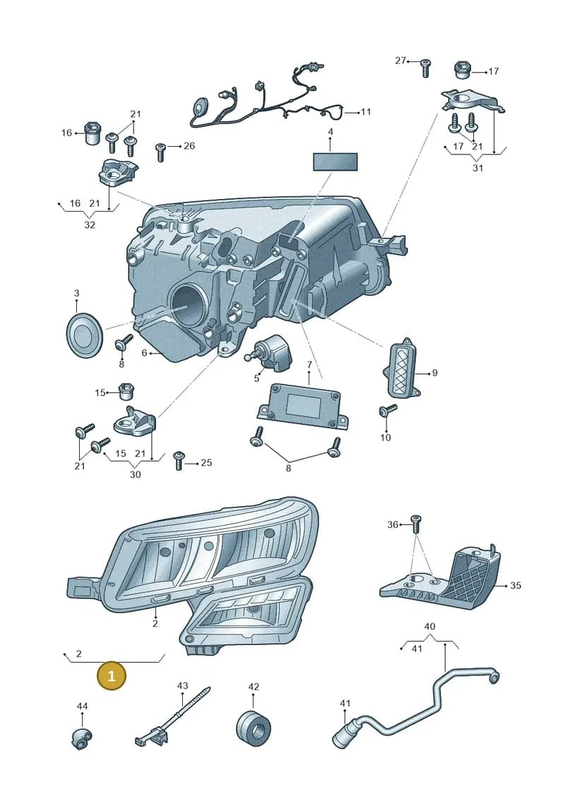 57B941015F — Skoda Karoq (2017-2023) diagram 834941200, position 1