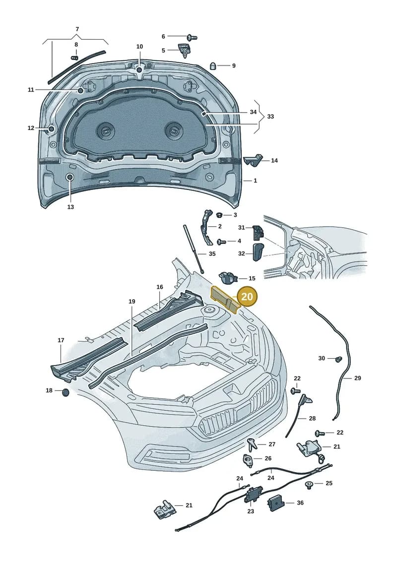 57H819335 — Skoda Kodiaq (2024-2024) diagram 57h823000, position 20