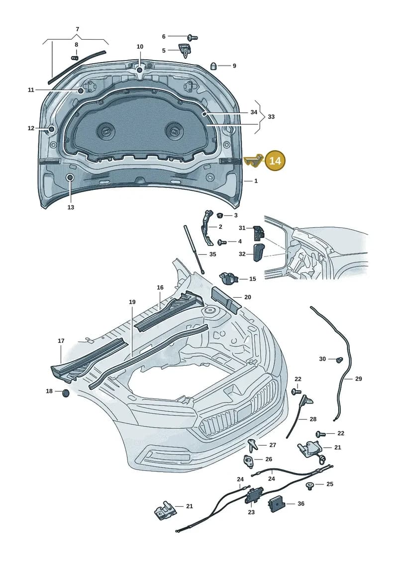 57H823716A — Skoda Kodiaq (2024-2024) diagram 57h823000, position 14