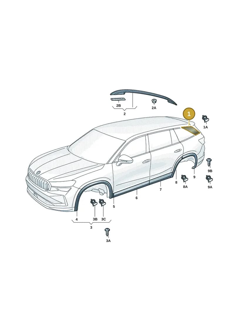 57H853215B6DH — Skoda Kodiaq (2024-2024) diagram 57h853030, position 1