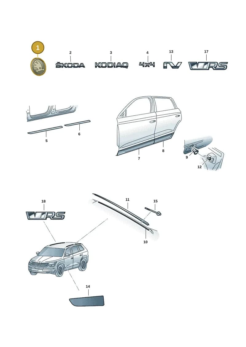 57H853621AWOQ — Skoda Kodiaq (2024-2024) diagram 57h853000, position 1
