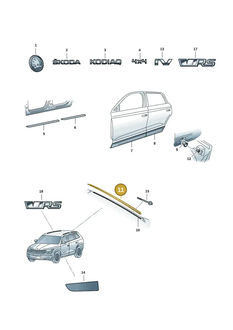 57H8543275AP — Skoda Kodiaq (2024-2024) diagram 57h853000, position 11