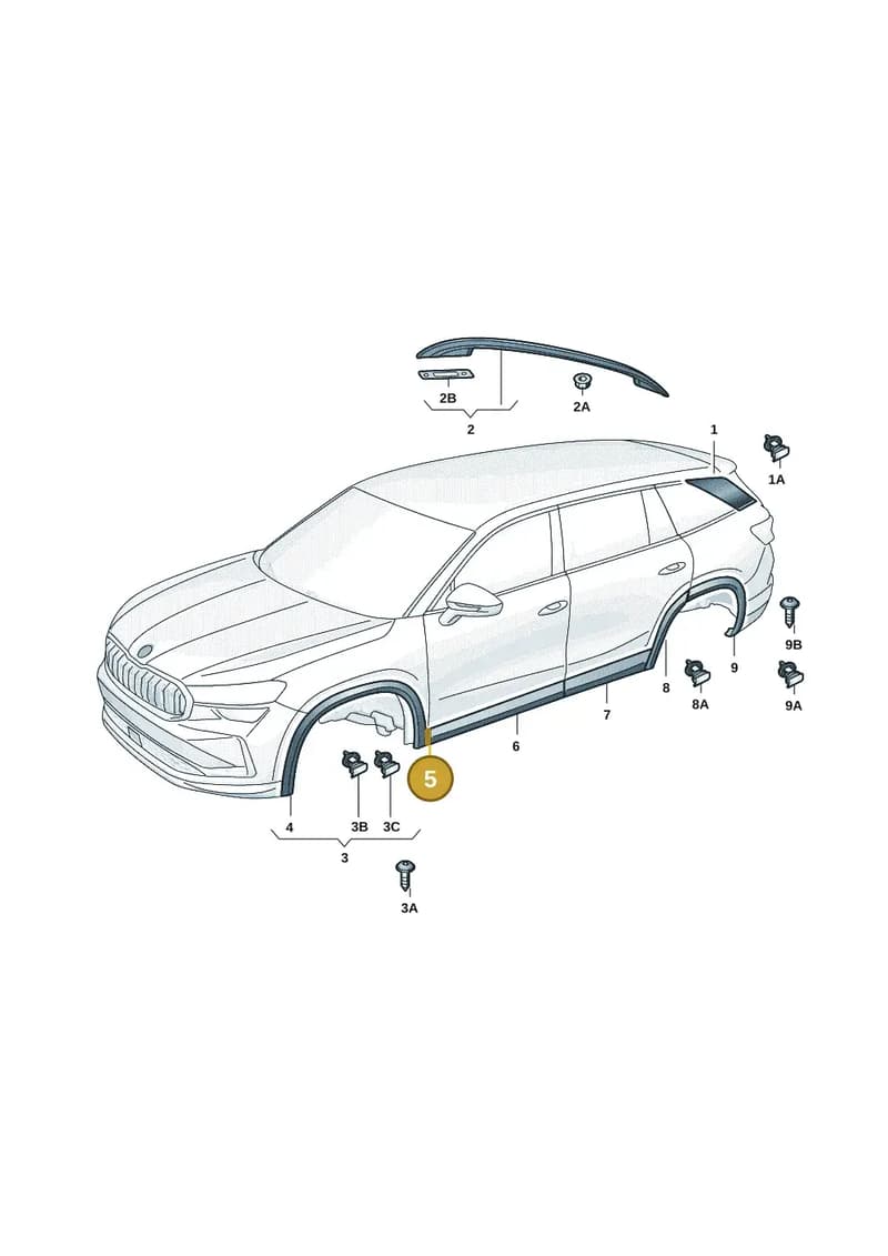 57H854375GRU — Skoda Kodiaq (2024-2024) diagram 57h853030, position 5