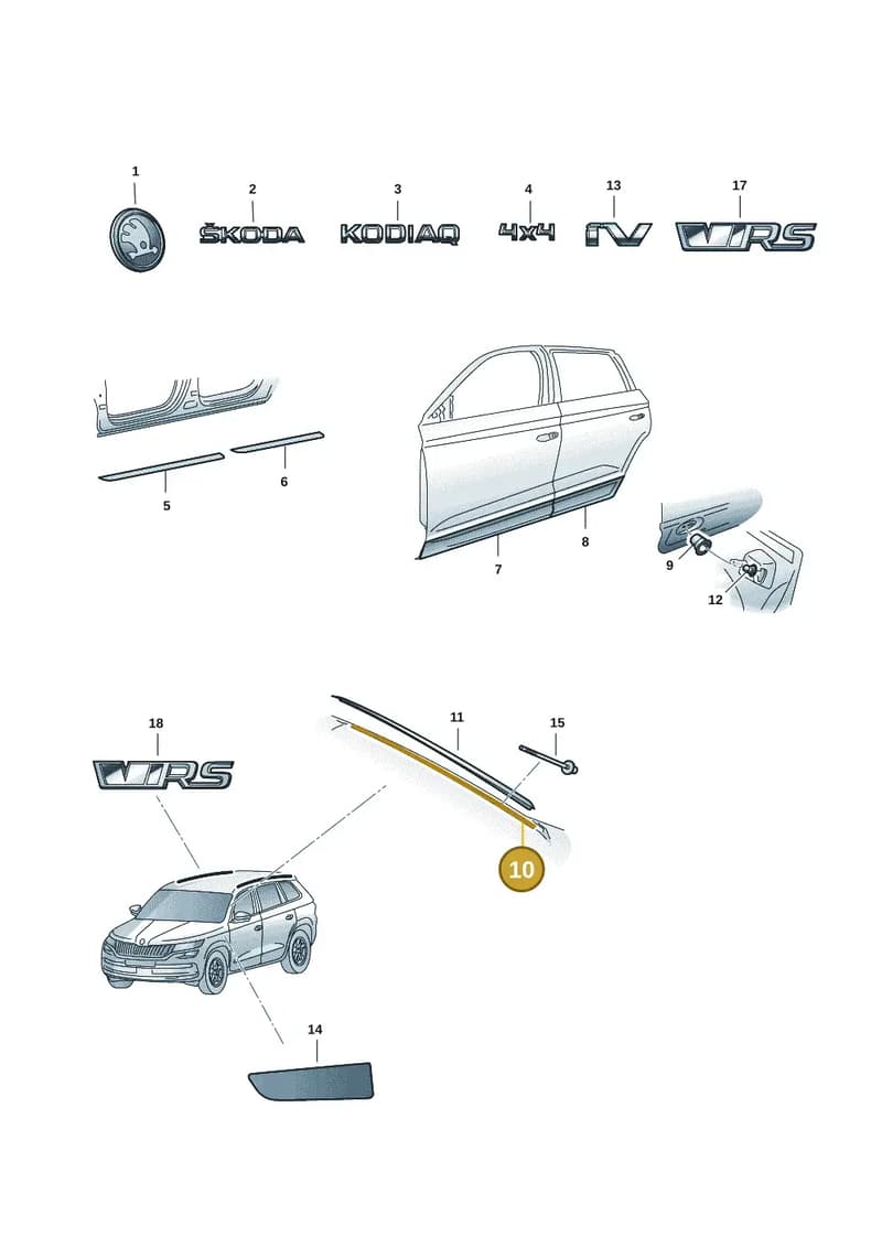 57H854542 — Skoda Kodiaq (2024-2024) diagram 57h853000, position 10