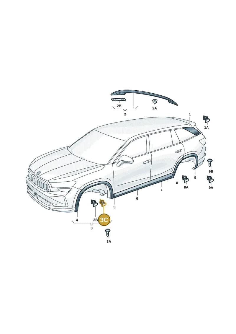 57H854720A — Skoda Kodiaq (2024-2024) diagram 57h853030, position 3C