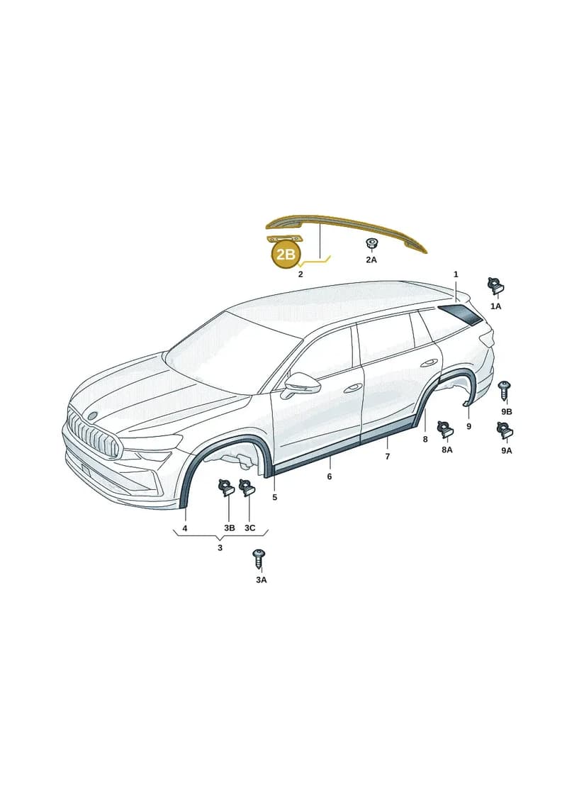 57H860024 — Skoda Kodiaq (2024-2024) diagram 57h853030, position 2B
