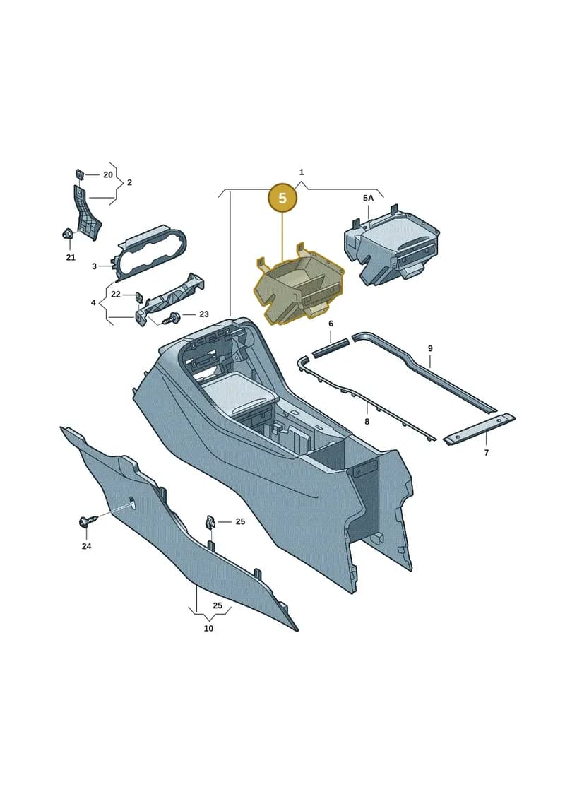 57H864061CDWY — Skoda Kodiaq (2024-2024) diagram 57h863050, position 5