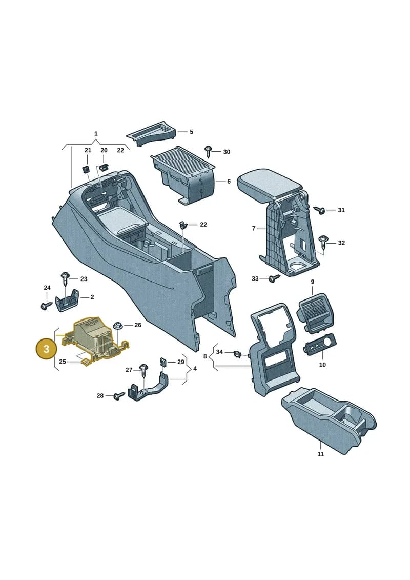 57H864453 — Skoda Kodiaq (2024-2024) diagram 57h863060, position 3