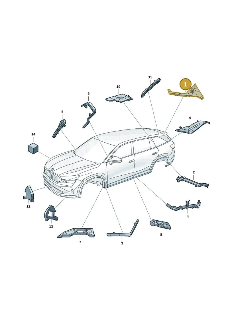 57H864637A — Skoda Kodiaq (2024-2024) diagram 57h864000, position 1