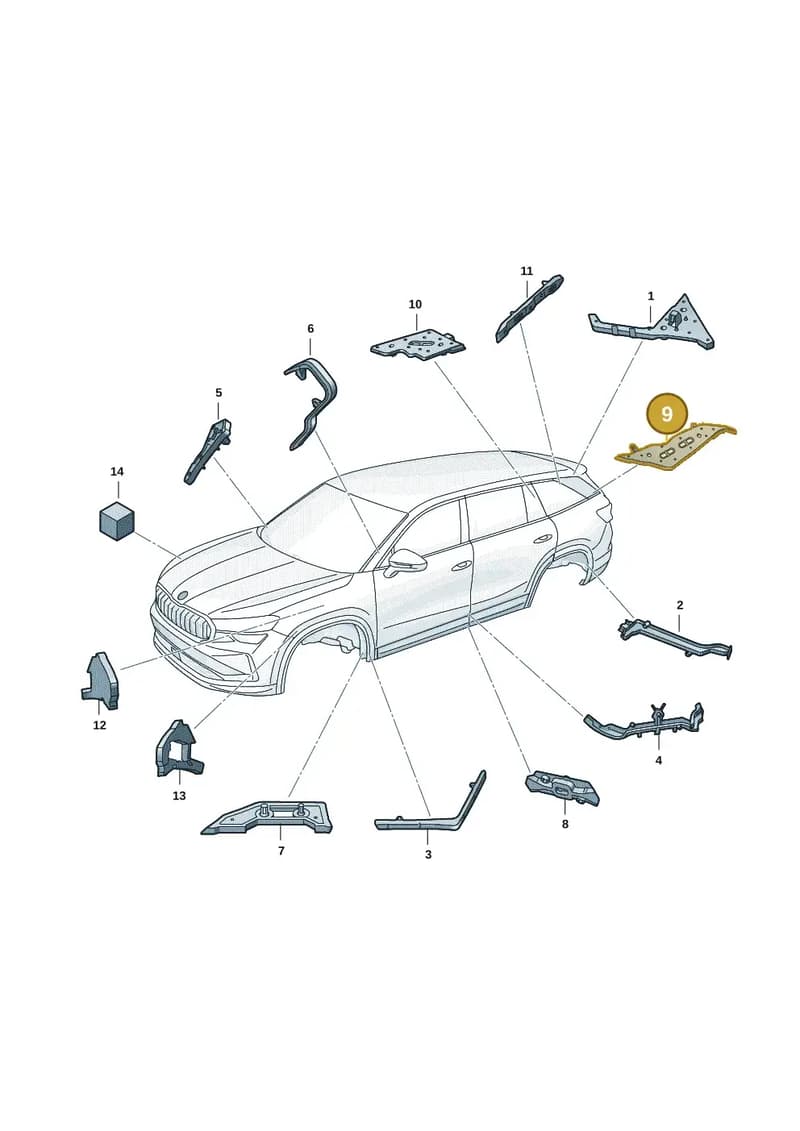 57H864637 — Skoda Kodiaq (2024-2024) diagram 57h864000, position 9