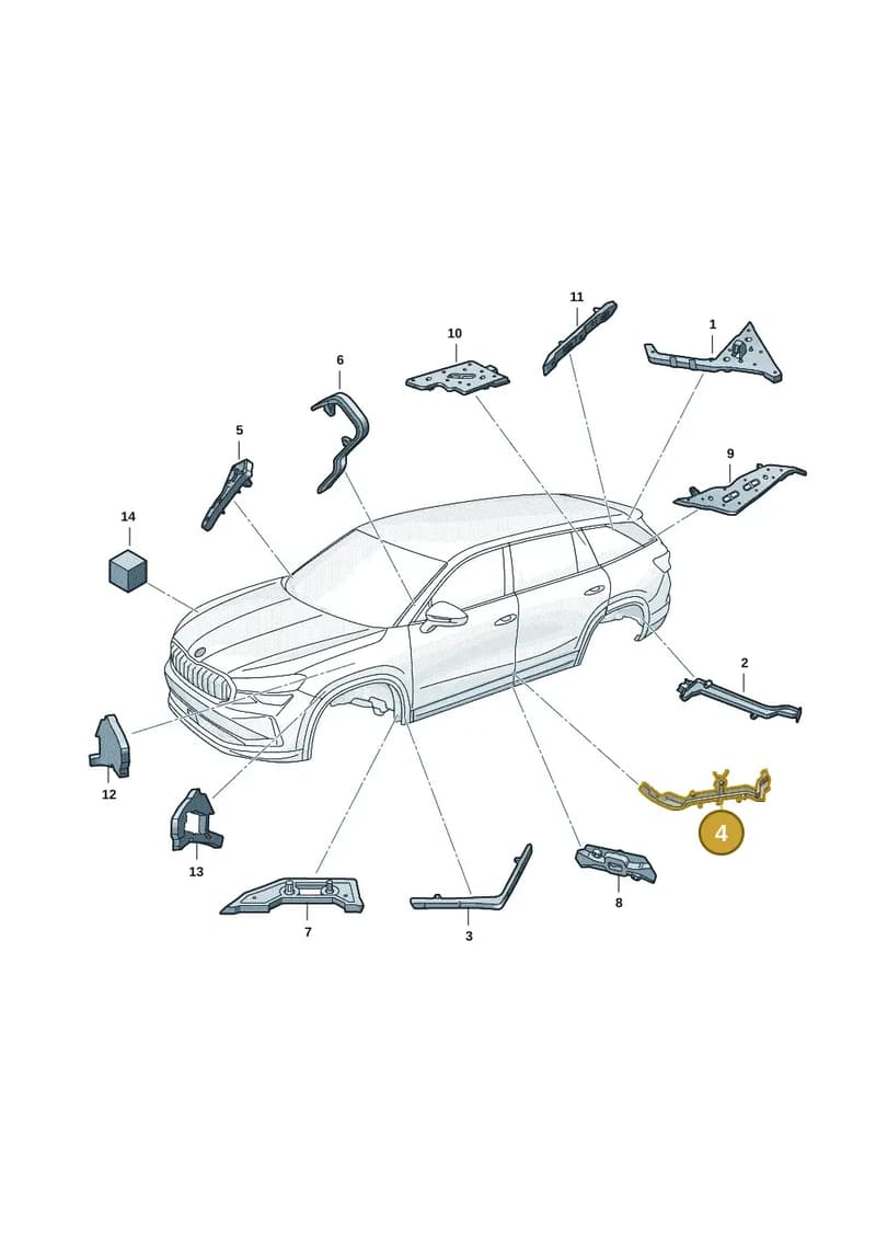 57H864649A — Skoda Kodiaq (2024-2024) diagram 57h864000, position 4