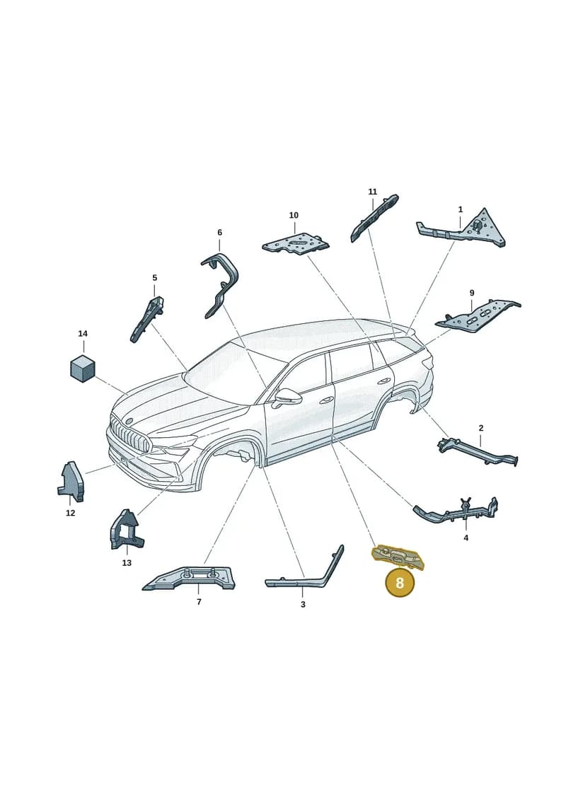 57H864649 — Skoda Kodiaq (2024-2024) diagram 57h864000, position 8