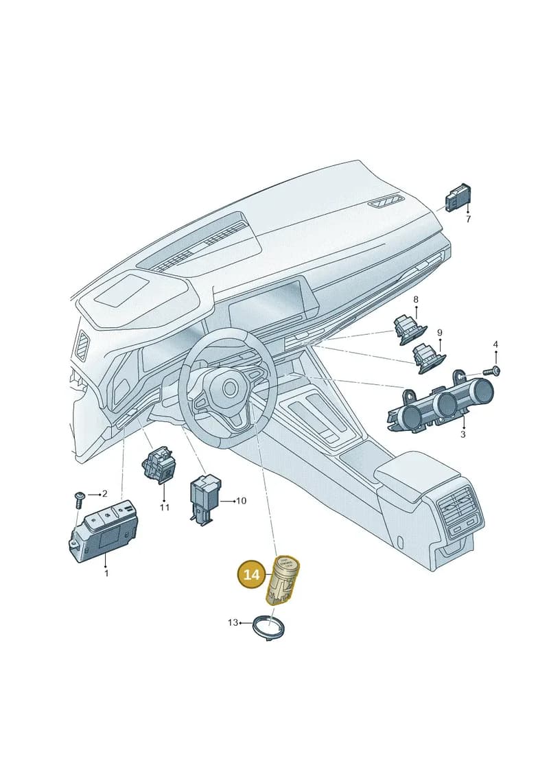 57H959839UZL — Skoda Kodiaq (2024-2024) diagram 57h941050, position 14