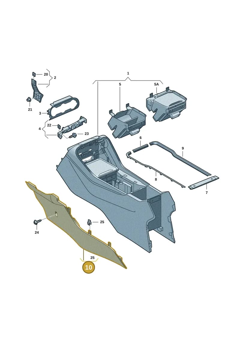 57J8630454PK — Skoda Kodiaq (2024-2024) diagram 57h863050, position 10