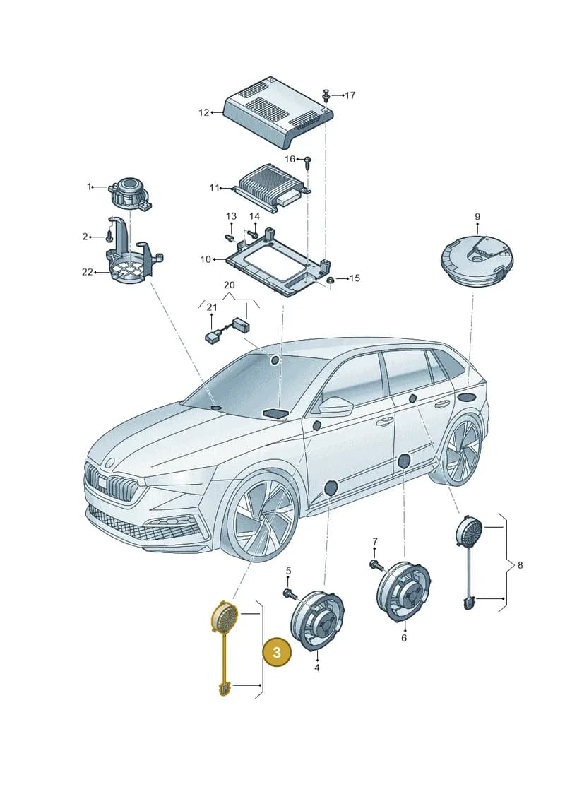 5E0035411H — Skoda Fabia (2021-2022) diagram 584035035, position 3