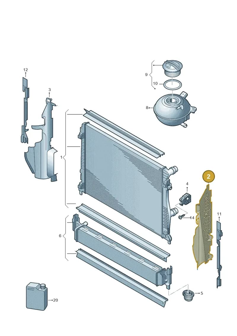 5E0121283 — Skoda Octavia (2012-2017) diagram 746121740, position 2