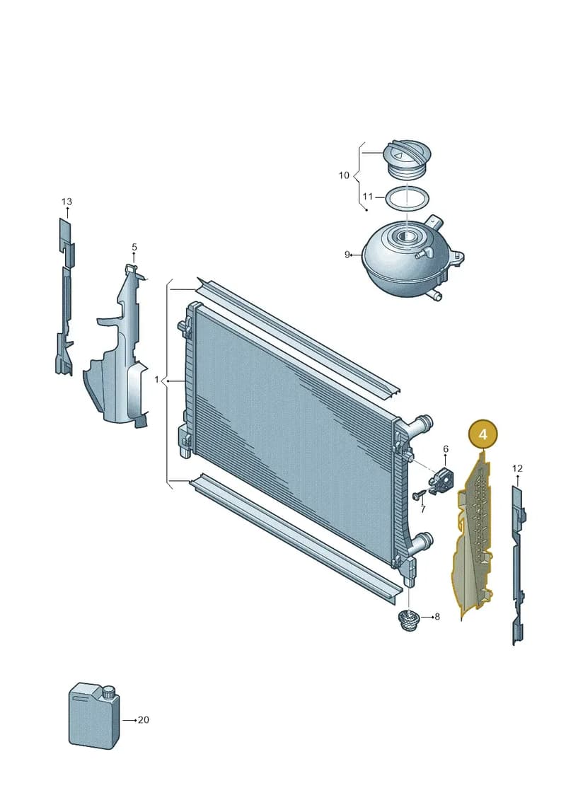 5E0121283 — Skoda Octavia (2012-2017) diagram 781121750, position 4
