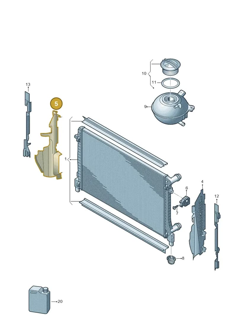 5E0121284 — Skoda Octavia (2012-2017) diagram 781121750, position 5