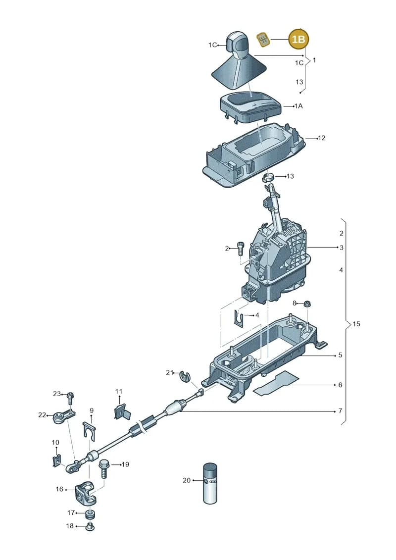 5E0713146K — Skoda Octavia (2017-2020) diagram 805713010, position 1B