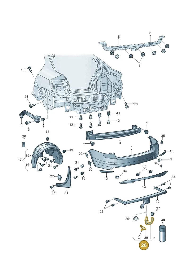 5E0803902 — Skoda Octavia (2017-2020) diagram 805807500, position 26