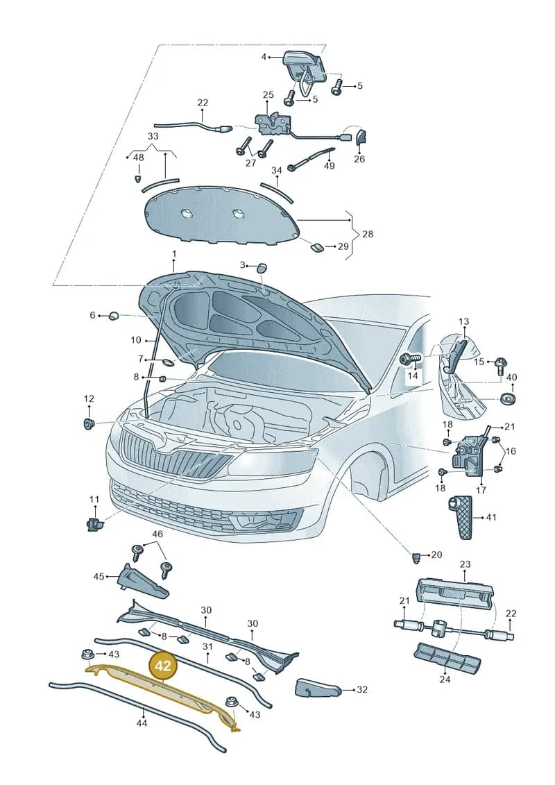 5E0806239C — Skoda Octavia (2017-2020) diagram 805823010, position 42